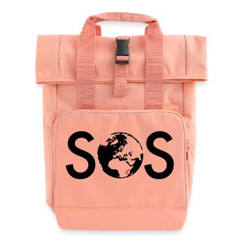 SOS - Roll Top Backpack with Two Handles - chintz rose - Front