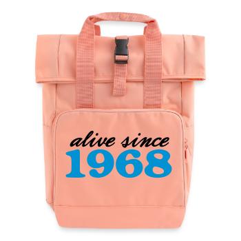 alive since 1968 - Roll Top Backpack with Two Handles - chintz rose - Front