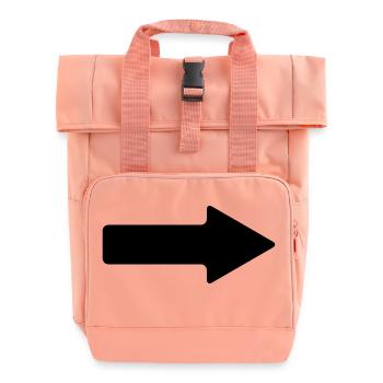 arrow - Roll Top Backpack with Two Handles - chintz rose - Front