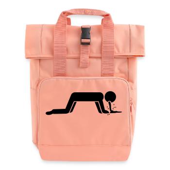 vomissements / barfing (sans text, 1c) - Sac à dos Roll Top à deux anses - rose liberty - Devant