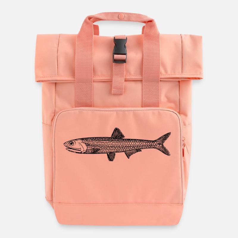 fish425 - Rolltop Rucksack mit zwei Griffen - Chintzrosa