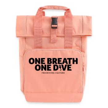 One Breath Freediving Culture - Rolltop Rucksack mit zwei Griffen - Chintzrosa - Vorne