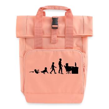 viva_la_evolution__geek_1__f1 - Rolltop Rucksack mit zwei Griffen - Chintzrosa - Vorne
