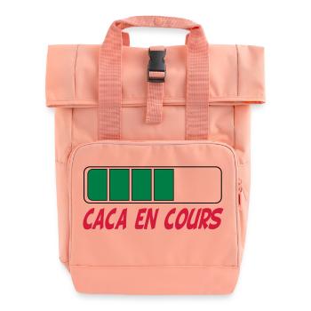 Caca en cours - Roll Top Backpack with Two Handles - chintz rose - Front