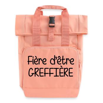 Gerichtsschreiber / Schreiber / Kanzler / Gericht - Rolltop Rucksack mit zwei Griffen - Chintzrosa - Vorne