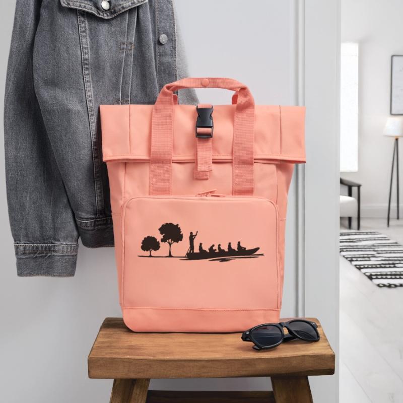 Freizeit - Kahnfahrt Rolltop Rucksack mit zwei Griffen
