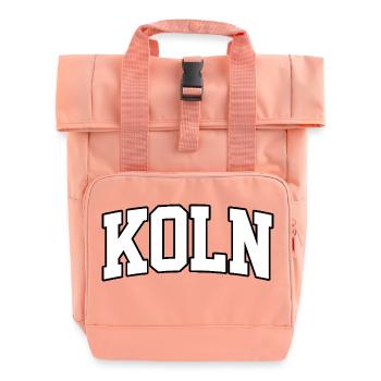 Köln Logo: Kollegiales Design im deutschen Stil - Rolltop Rucksack mit zwei Griffen - Chintzrosa - Vorne