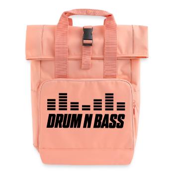 drum bass - Rolltop Rucksack mit zwei Griffen - Chintzrosa - Vorne