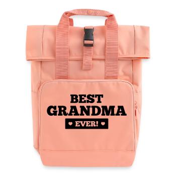 Best grandma ever - Roll Top Backpack with Two Handles - chintz rose - Front