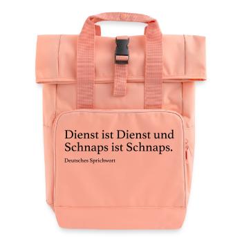 Dienst ist Dienst und Schnaps ist Schnaps. - Rolltop Rucksack mit zwei Griffen - Chintzrosa - Vorne