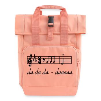 Beethoven - Roll Top Backpack with Two Handles - chintz rose - Front