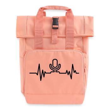 singer - Roll Top Backpack with Two Handles - chintz rose - Front
