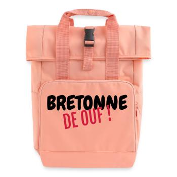 Bretagne / Breton / Bretonne / BZH / Breizh - Sac à dos Roll Top à deux anses - rose liberty - Devant