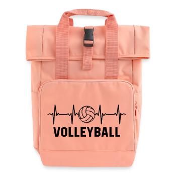 Volleyball - Rolltop Rucksack mit zwei Griffen - Chintzrosa - Vorne