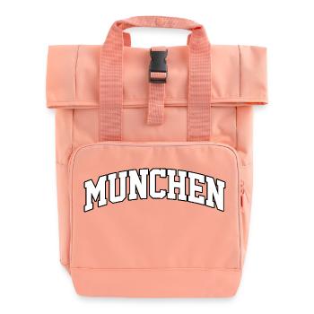München-Logo: Kollegiales Design im deutschen Stil - Rolltop Rucksack mit zwei Griffen - Chintzrosa - Vorne