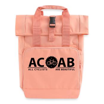 ACAB ALL CYCLISTS - Rolltop Rucksack mit zwei Griffen - Chintzrosa - Vorne