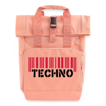 Techno__V002 - Rolltop Rucksack mit zwei Griffen - Chintzrosa - Vorne