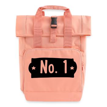 no. 1 - Roll Top Backpack with Two Handles - chintz rose - Front