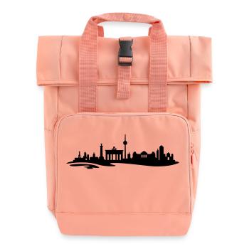 Berlin Skyline - Rolltop Rucksack mit zwei Griffen - Chintzrosa - Vorne