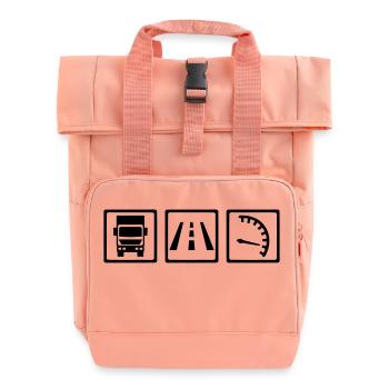 LKW - Rolltop Rucksack mit zwei Griffen - Chintzrosa - Vorne