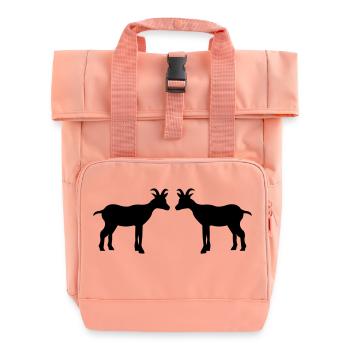 ziege2 - Rolltop Rucksack mit zwei Griffen - Chintzrosa - Vorne