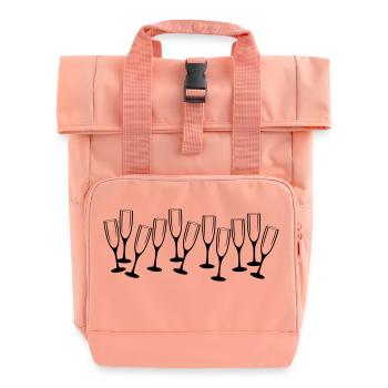 sekt gläser - Rolltop Rucksack mit zwei Griffen - Chintzrosa - Vorne