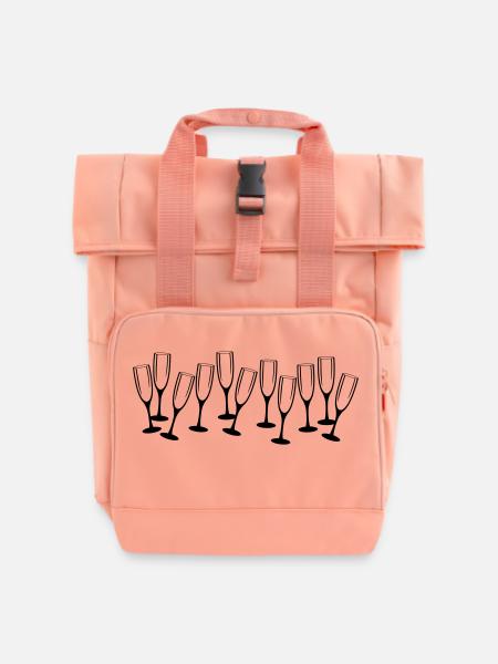 sekt gläser - Rolltop Rucksack mit zwei Griffen - Chintzrosa