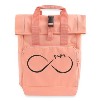 Unendlichkeit Papa - Rolltop Rucksack mit zwei Griffen - Chintzrosa - Vorne