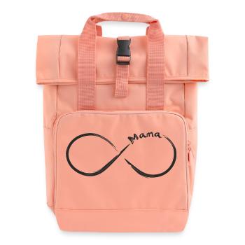 Unendlichkeit Mama - Rolltop Rucksack mit zwei Griffen - Chintzrosa - Vorne