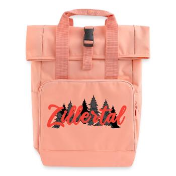 Zillertal im Wald - Rolltop Rucksack mit zwei Griffen - Chintzrosa - Vorne