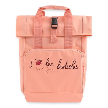 Bestioles - Sac à dos Roll Top à deux anses - rose liberty - Devant