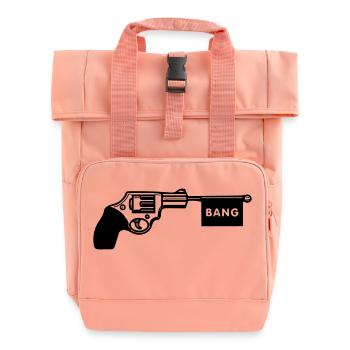 bang gun - Roll Top Backpack with Two Handles - chintz rose - Front