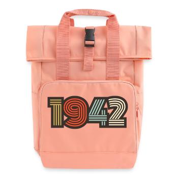 1942 rétro vintage - Sac à dos Roll Top à deux anses - rose liberty - Devant