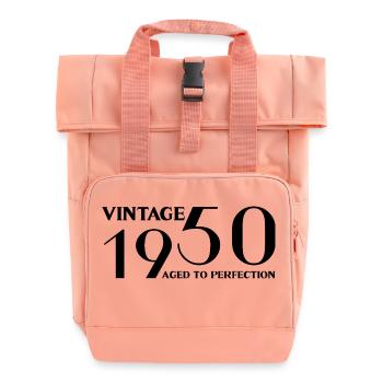 Jahrgang 1950 bis zur Perfektion gereift - Rolltop Rucksack mit zwei Griffen - Chintzrosa - Vorne