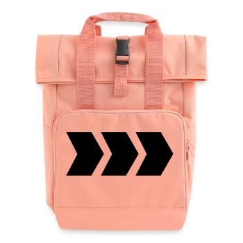 arrow - Roll Top Backpack with Two Handles - chintz rose - Front