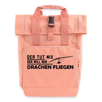 der will nur hängegleiten Geschenk - Rolltop Rucksack mit zwei Griffen - Chintzrosa - Vorne