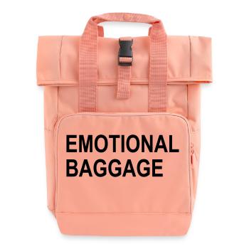2541614 123402281 emotional baggage - Roll Top Backpack with Two Handles - chintz rose - Front