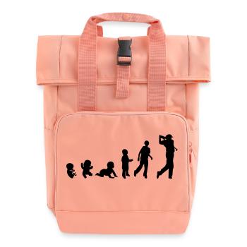 Evolution Mensch Männer sports Golf 1 - Rolltop Rucksack mit zwei Griffen - Chintzrosa - Vorne