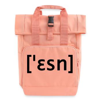 According to scripture eat - Roll Top Backpack with Two Handles - chintz rose - Front