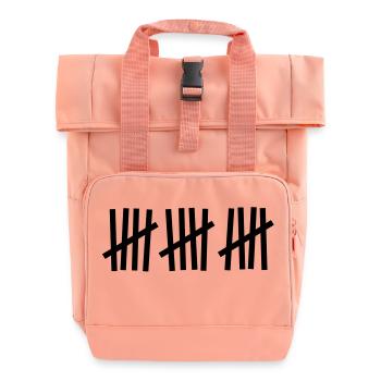 Strichliste 15 Striche - Rolltop Rucksack mit zwei Griffen - Chintzrosa - Vorne