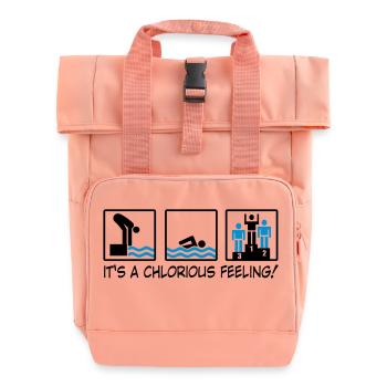 swimming - Rolltop Rucksack mit zwei Griffen - Chintzrosa - Vorne