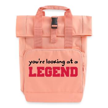 Legend - Roll Top Backpack with Two Handles - chintz rose - Front