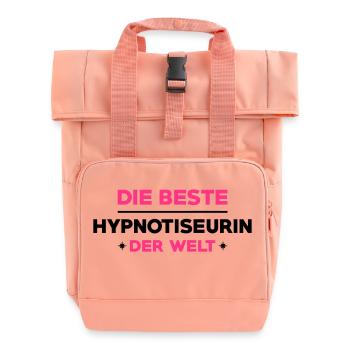 Hypnotiseur Hypnotiseurin Hypnose Akupunktur - Rolltop Rucksack mit zwei Griffen - Chintzrosa - Vorne