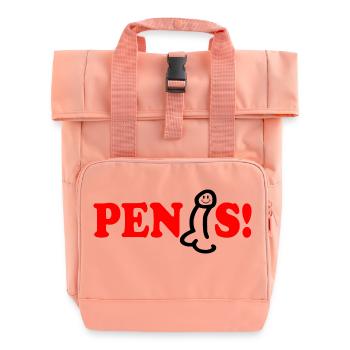 Penis - Rolltop Rucksack mit zwei Griffen - Chintzrosa - Vorne
