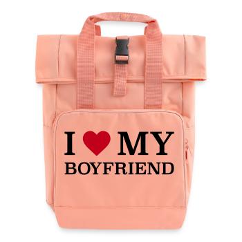 I love my Boyfriend - Rolltop Rucksack mit zwei Griffen - Chintzrosa - Vorne