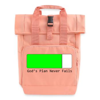 Les Plans de Dieu n' échouent jamais - Sac à dos Roll Top à deux anses - rose liberty - Devant