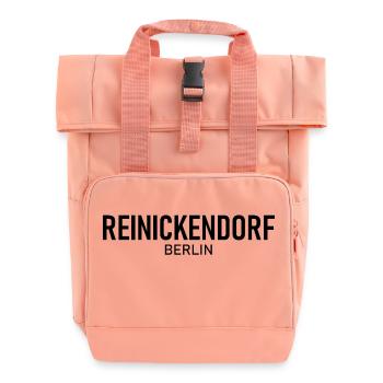 Reinickendorf - Berlin - Deutschland - Bezirk - Rolltop Rucksack mit zwei Griffen - Chintzrosa - Vorne