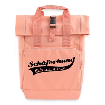 Schäferhund - Rolltop Rucksack mit zwei Griffen - Chintzrosa - Vorne