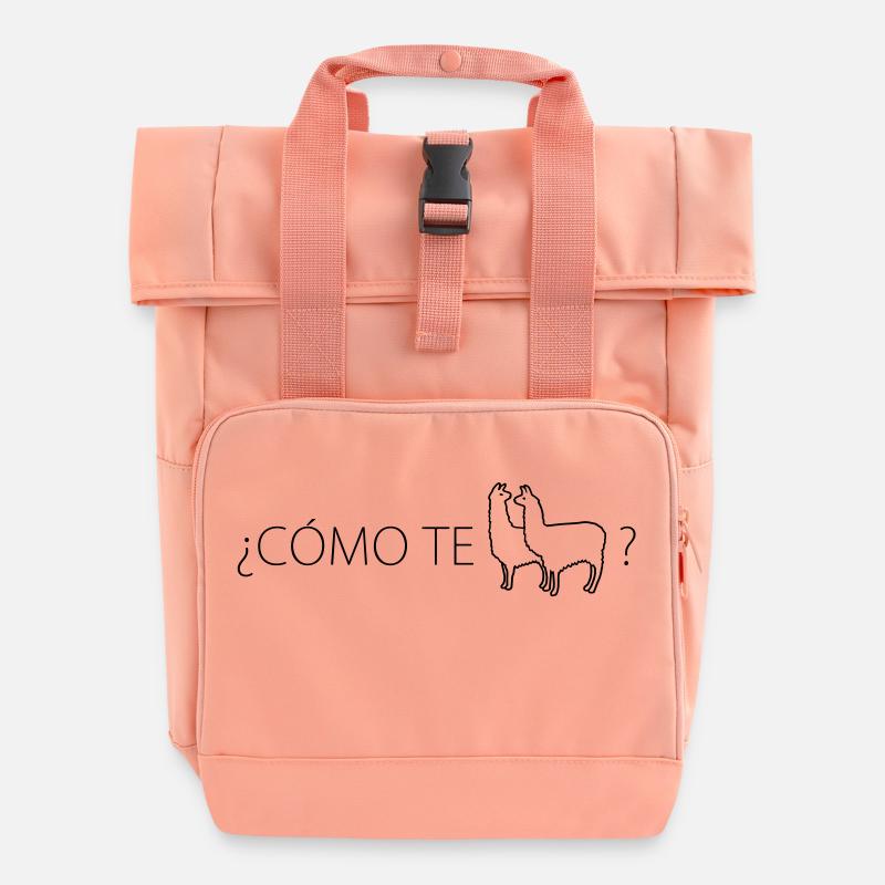 ¿COMO TE LLAMAS? - Roll Top Backpack with Two Handles - chintz rose