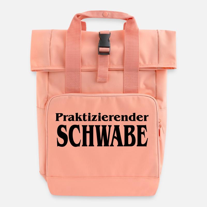 praktizierender_schwabe - Roll Top Backpack with Two Handles - chintz rose